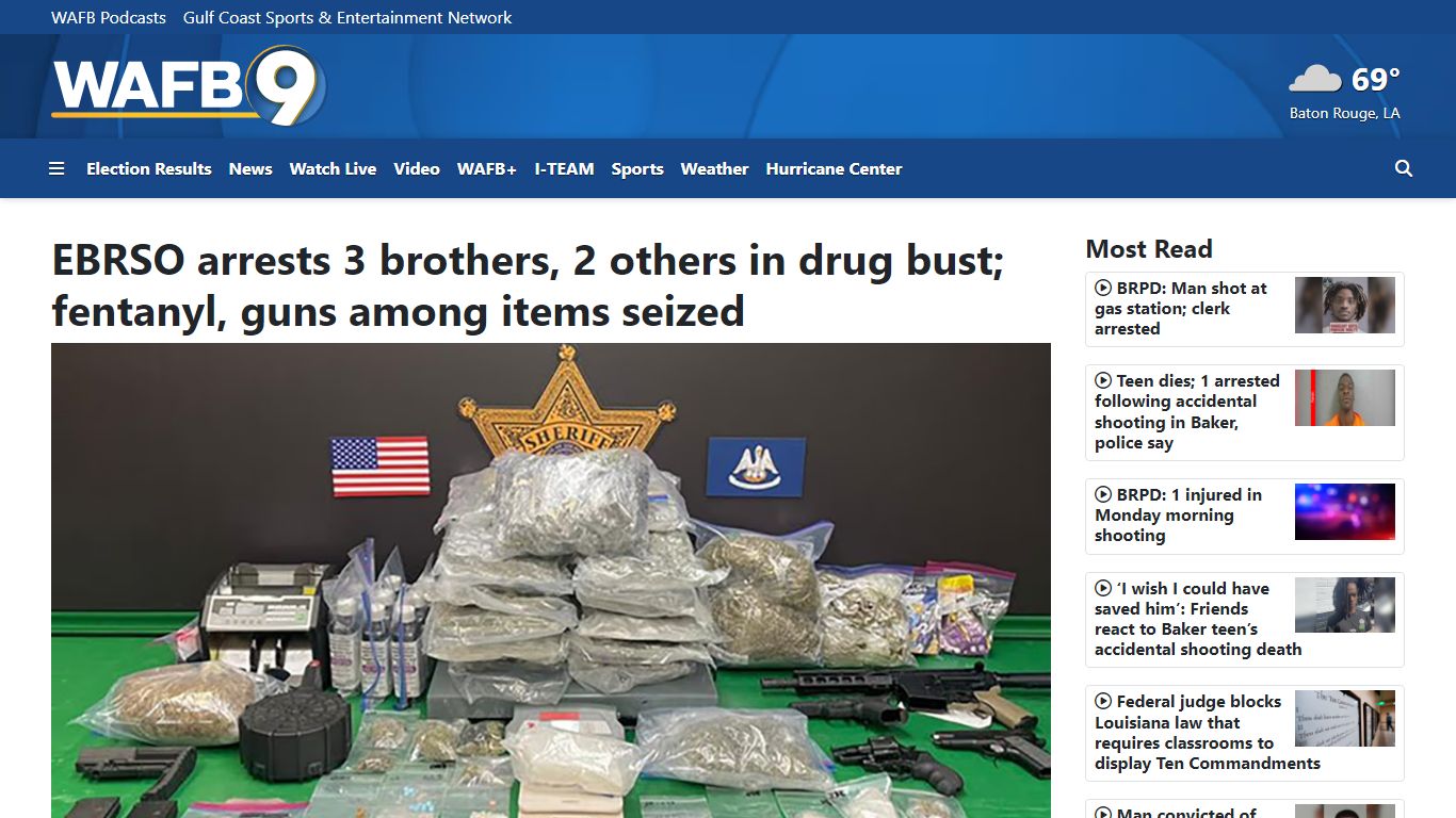 EBRSO arrests 3 brothers, 2 others in drug bust; fentanyl, guns among ...