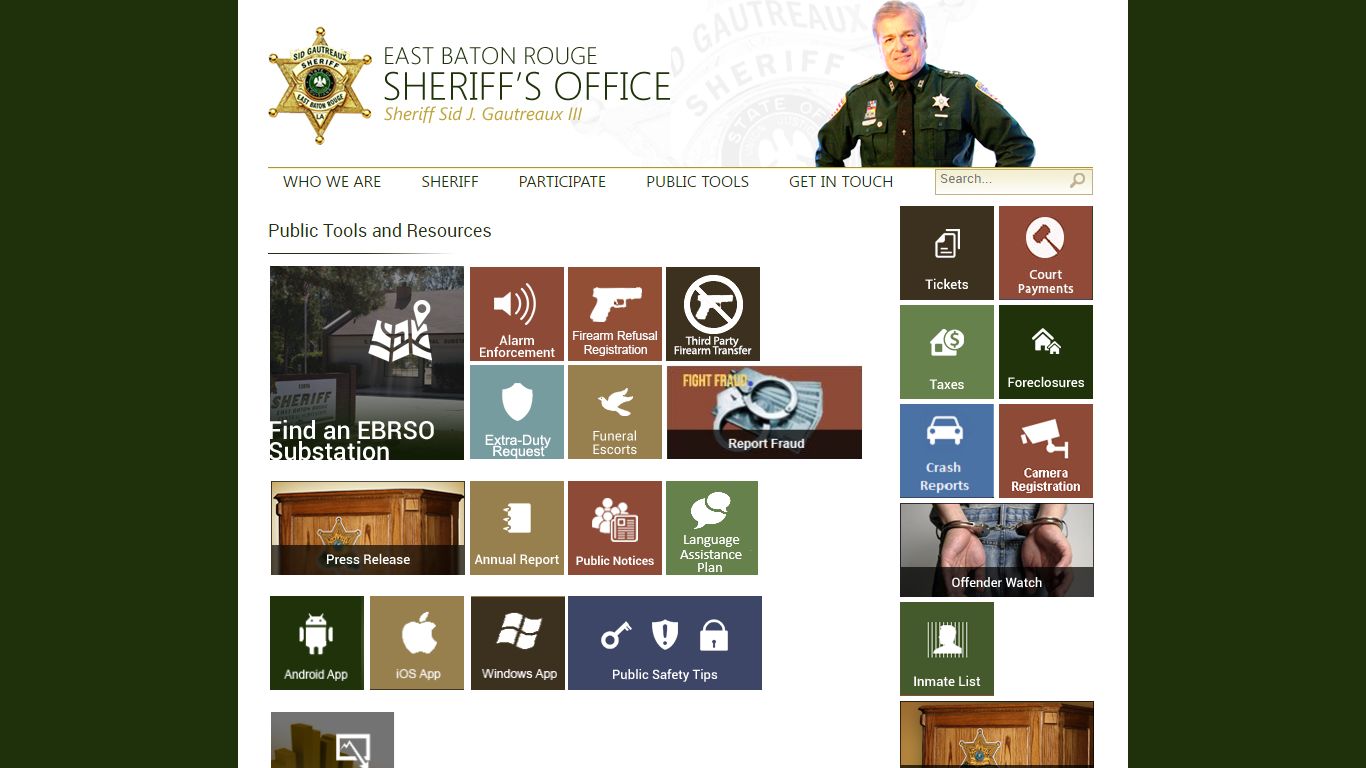 Public Tools and Resources - East Baton Rouge Parish Sheriff's Office