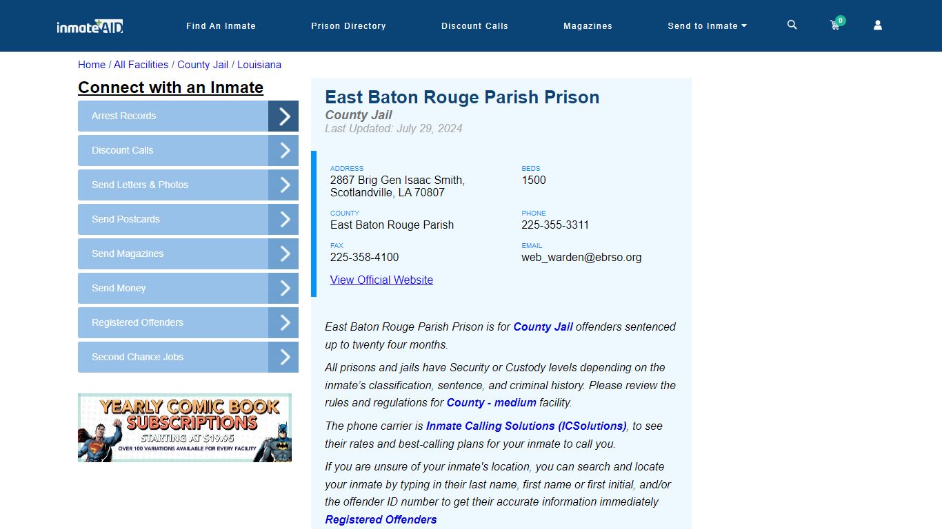 East Baton Rouge Parish Prison - Inmate Locator